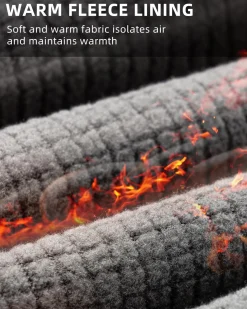 ROCKBROS Men’s Windproof Winter Cycling Pants warmth fleece-lined for outdoor hiking