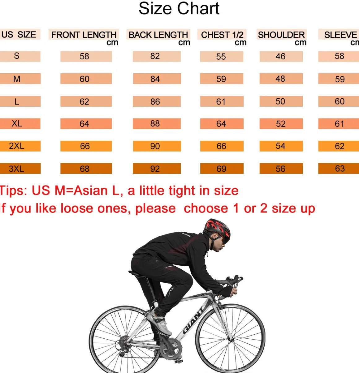 ROCKBROS Men's Winter Cycling Jacket for 5–32°F Thermal Windproof for Biking, Running, Hiking