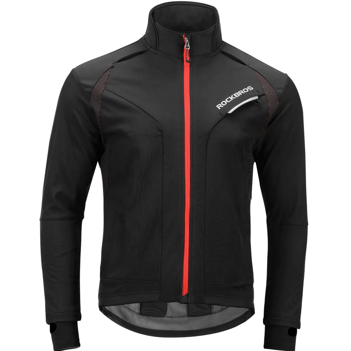ROCKBROS Men's Winter Cycling Jacket for 5–32°F Thermal Windproof for Biking, Running, Hiking