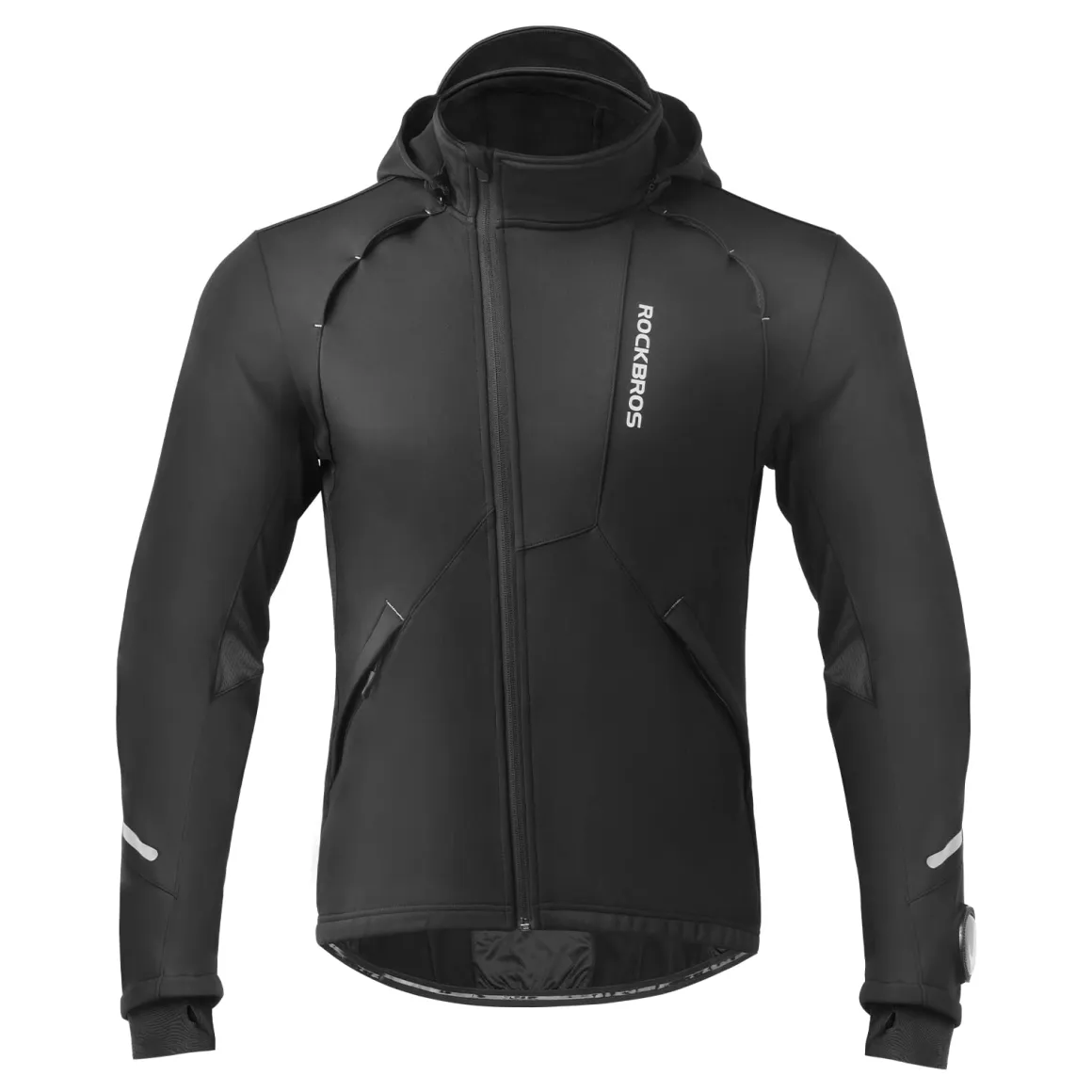 ROCKBROS Men's Winter Cycling Jacket for 5–32°F Thermal Windproof for Biking, Running, Hiking