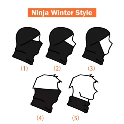 ROCKBROS Men Windproof Thermal Fleece Balaclava Ski Mask Winter Cycling Motorcycle Gear