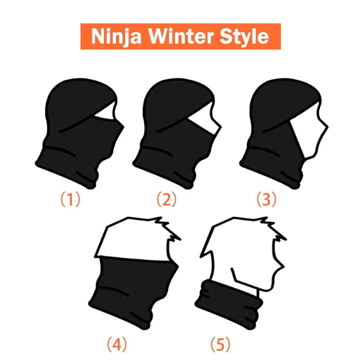 ROCKBROS Men Windproof Thermal Fleece Balaclava Ski Mask Winter Cycling Motorcycle Gear