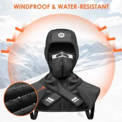 ROCKBROS Men Windproof Thermal Fleece Balaclava Ski Mask Winter Cycling Motorcycle Gear