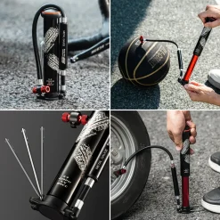 ROCKBROS Mini Portable Bike Pump with Hidden Gauge 220PSI