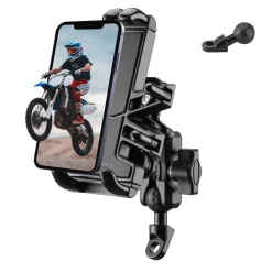 ROCKBROS Motorcycle ATV Adjustable Phone Holder with Vibration Dampener for 4.7-7.1" Phones