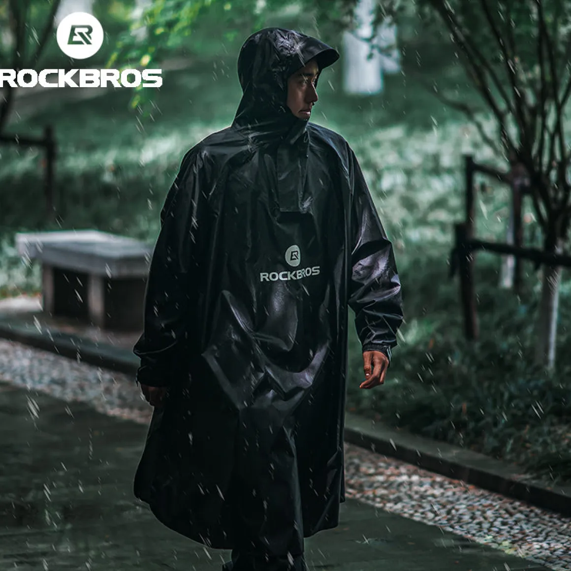 ROCKBROS Motorcycle Cycling Raincoat Hiking Outdoor Poncho Waterproof Cloak