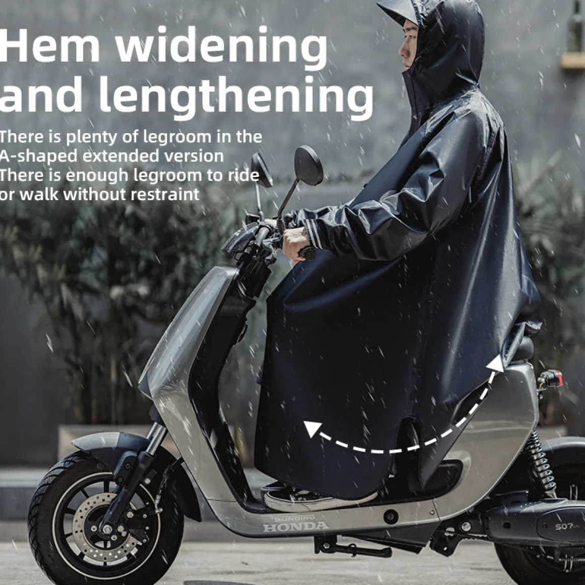 ROCKBROS Motorcycle Cycling Raincoat Hiking Outdoor Poncho Waterproof Cloak