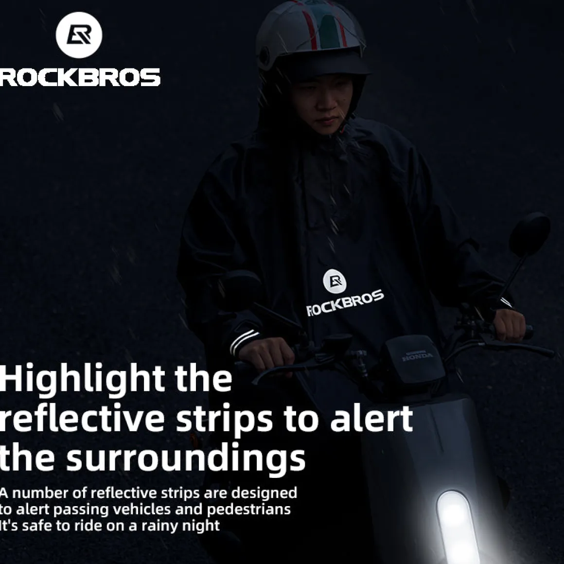 ROCKBROS Motorcycle Cycling Raincoat Hiking Outdoor Poncho Waterproof Cloak