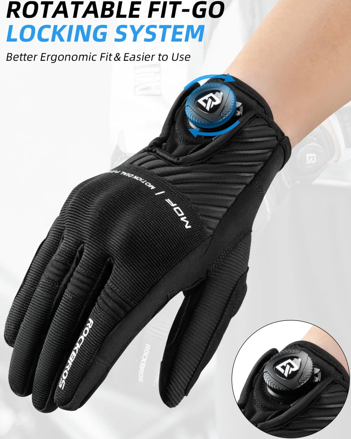ROCKBROS Motorcycle Gloves for Men Women Touchscreen Hard Knuckles Breathable MTB