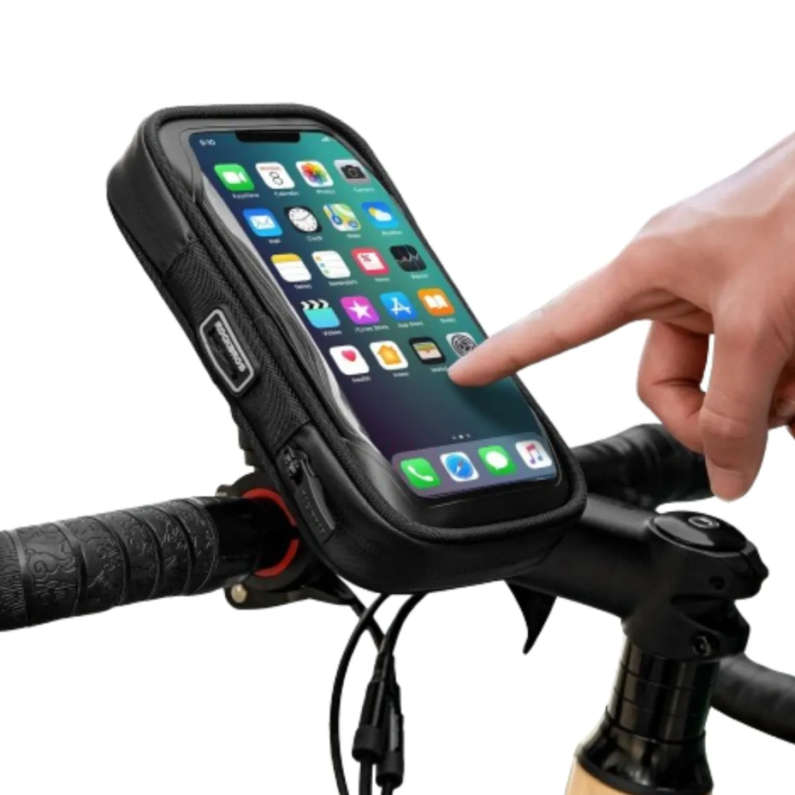 ROCKBROS Motorcycle Phone Mount Waterproof Handlebar Bag Phones Below 6.8”