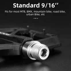 ROCKBROS Mountain Bike Pedals Lightweight Nylon DU Bearing 9/16