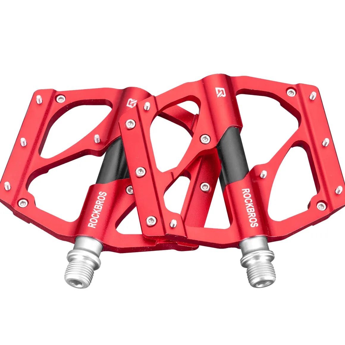 ROCKBROS MTB Pedals Platform Bike Pedal Aluminum 9/16" Bicycle Pedal Non-Slip Lightweight Flat Pedals for BMX Road Mountain Bikes