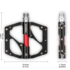 ROCKBROS MTB Pedals Platform Bike Pedal Aluminum 9/16