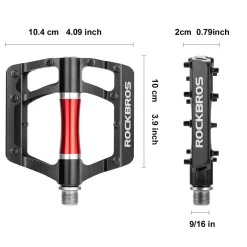 ROCKBROS MTB Pedals Platform Bike Pedal Aluminum 9/16