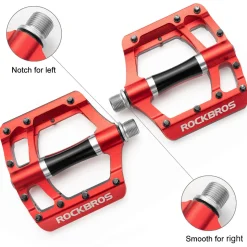 ROCKBROS MTB Pedals Platform Bike Pedal Aluminum 9/16