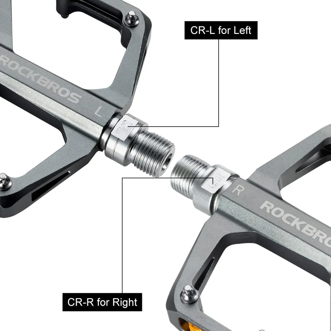 ROCKBROS MTB Reflective Aluminum Pedals 9/16" Sealed Bearing Lightweight
