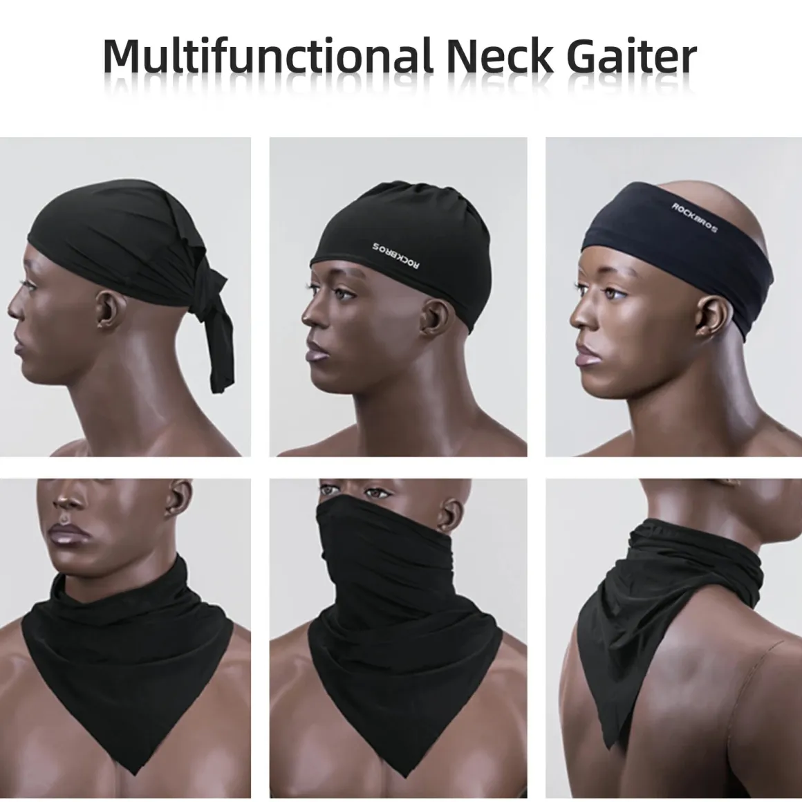 ROCKBROS Neck Gaiter-UPF 50+ Cool Face Cover UV Protection Breathable Neck Gaiters