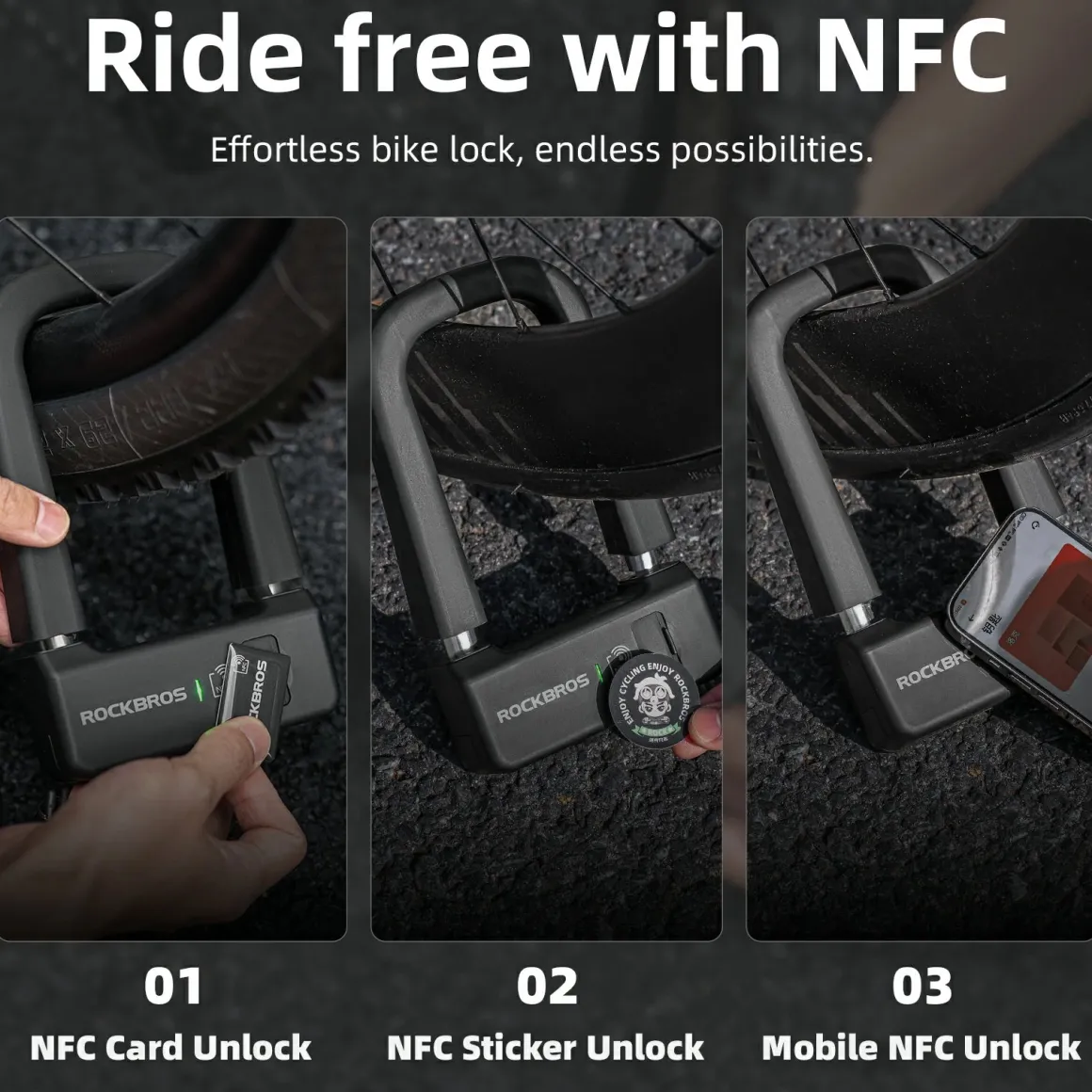 ROCKBROS NFC Smart Bike U Lock