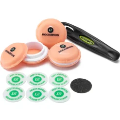 ROCKBROS 18-Pcs Bike Tire Patch Kit, Glueless Tube Repair with Tyre Levers 6-Pack
