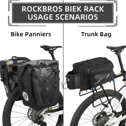 ROCKBROS Quick Release Rear Bike Rack, Aluminum Alloy Cargo Rack for Mountain Bikes