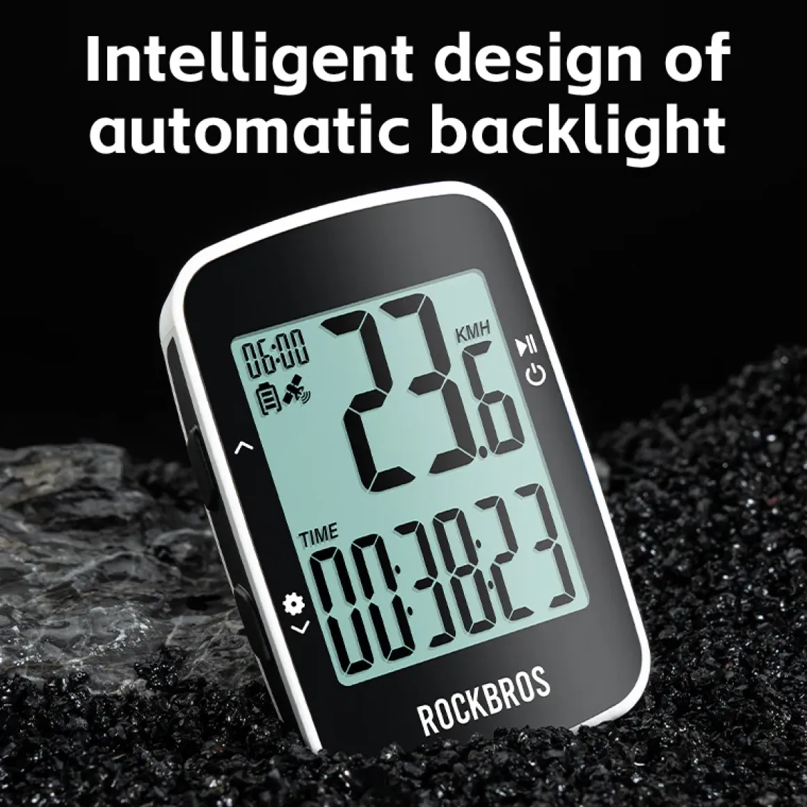 ROCKBROS R1 Bike Computer GPS Wireless Speedometer IPX7 600mAh Battery 2.3''