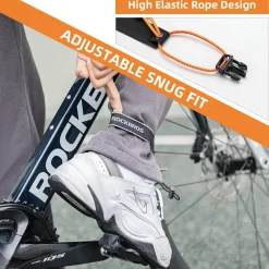 ROCKBROS Reflective Cycling Ankle Bands - Adjustable Pant Leg Straps