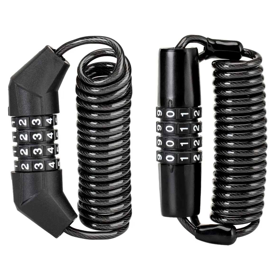 ROCKBROS Retractable Luggage Helmet Lock 4 Digit Little Black, 2Pcs