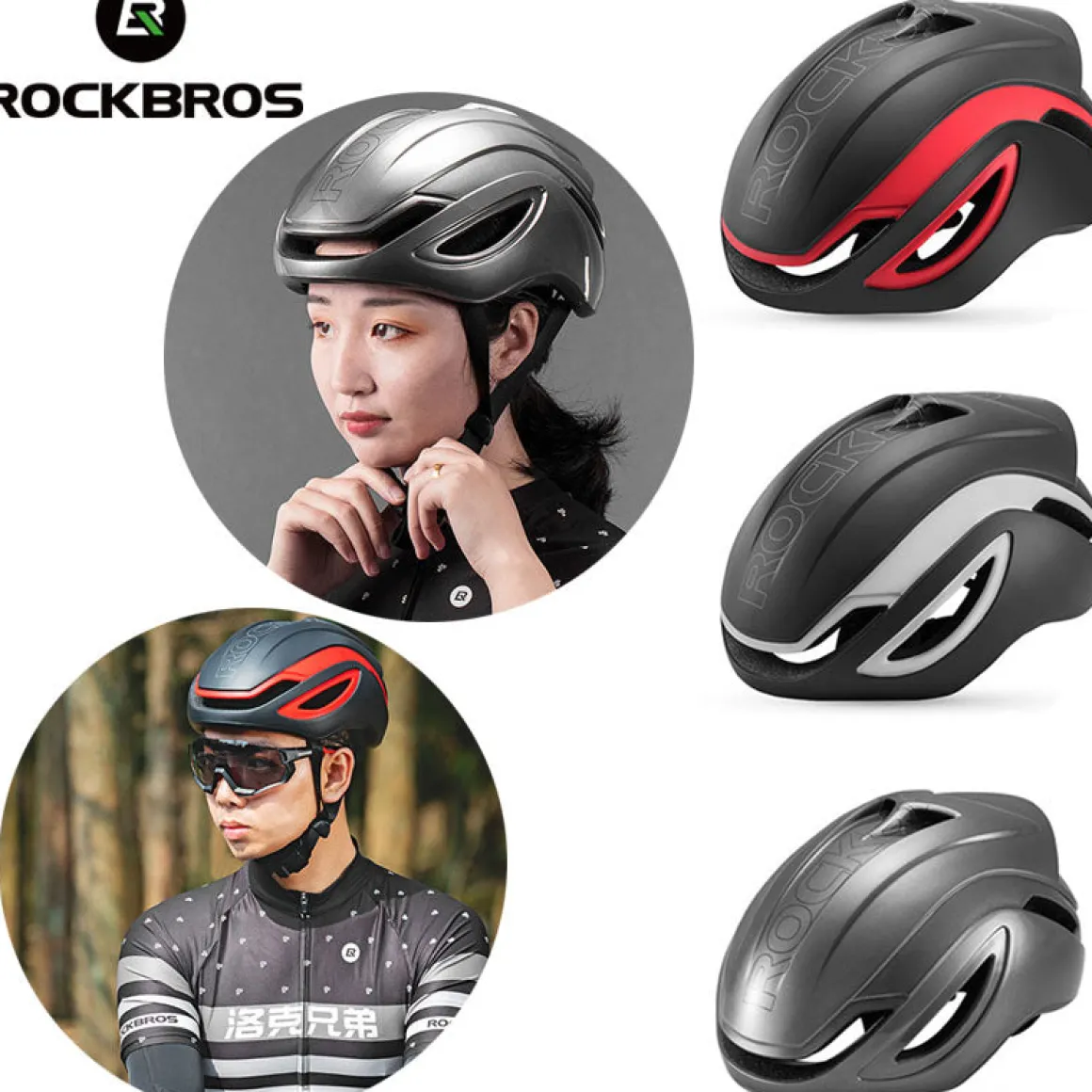 ROCKBROS Road Aero Bike Helmet for Adults TT Triathlon Helmet for Cycling