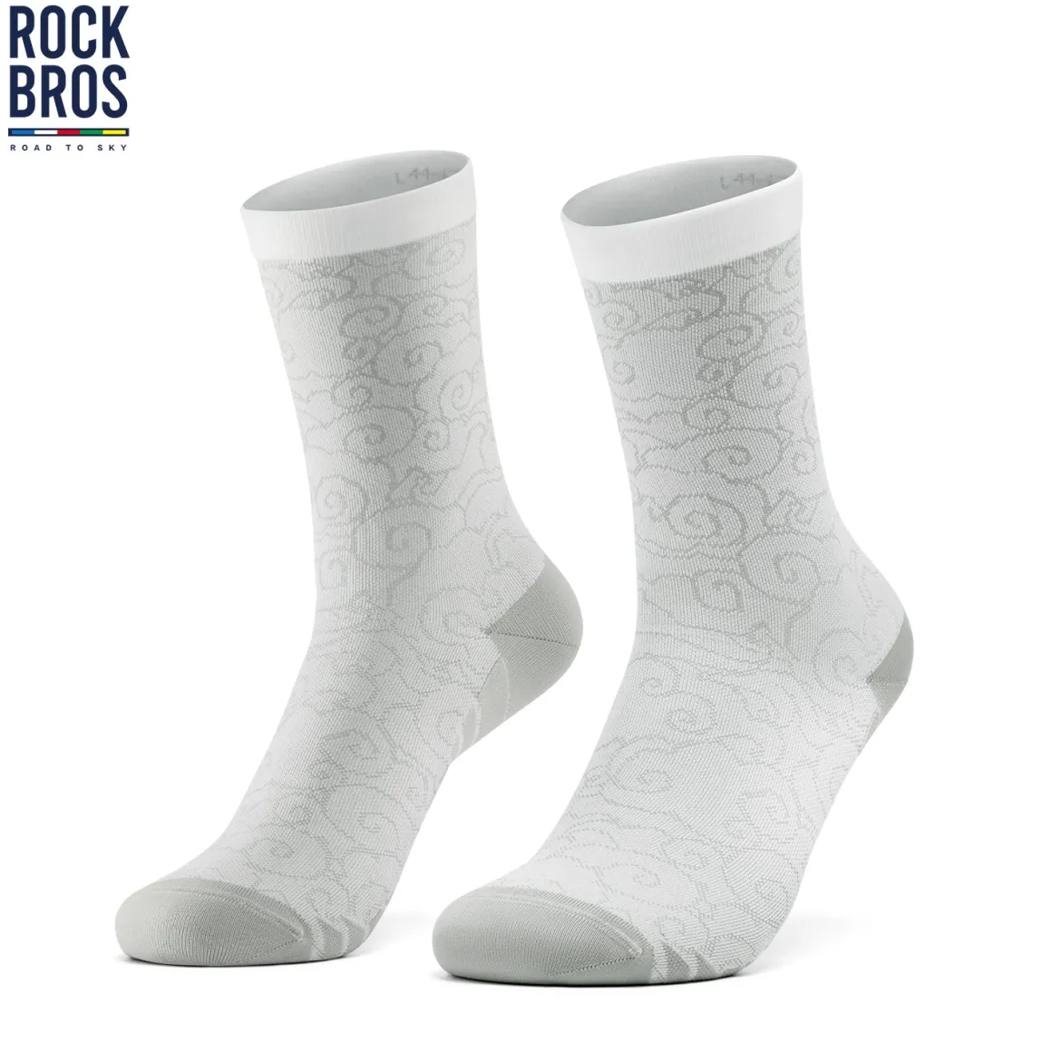 ROCKBROS Road to Sky Bike Socks Breathable Fabric Antibacterial Long Ride Cushioned