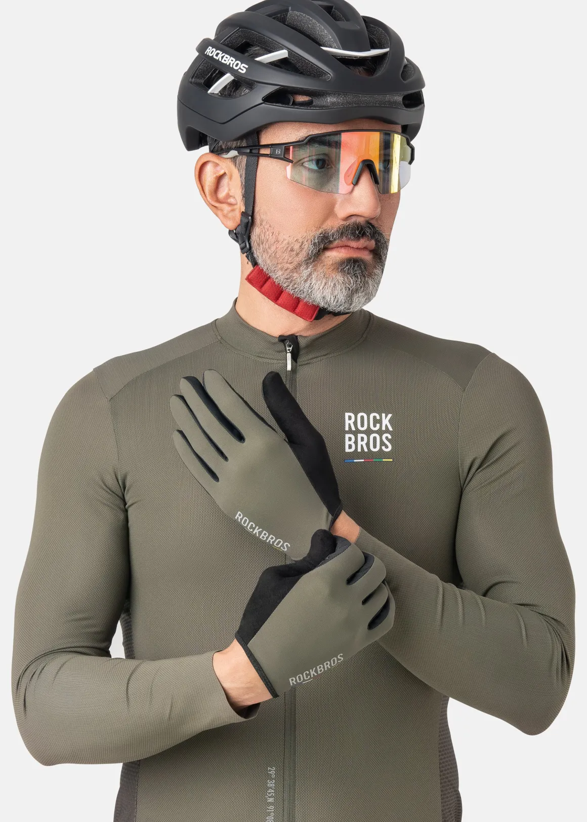 ROCKBROS Road-to-Sky Fine Sheepskin Full Finger Gloves