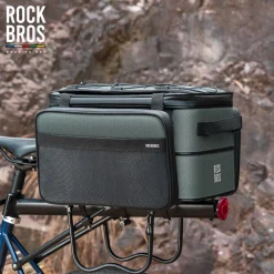 ROCKBROS Road to Sky Foldable Trunk Bag – 16.8L Expandable Bike Rack Bag