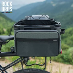 ROCKBROS Road to Sky Foldable Trunk Bag – 16.8L Expandable Bike Rack Bag