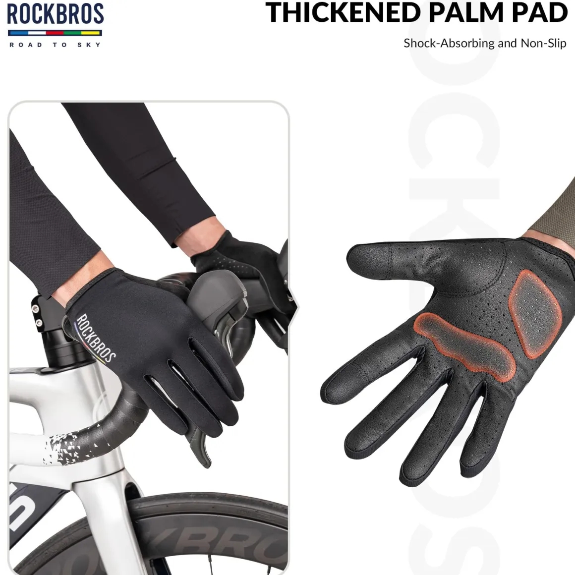 ROCKBROS Road-to-Sky Spring Summer Cycling Gloves Full Finger Touch Screen
