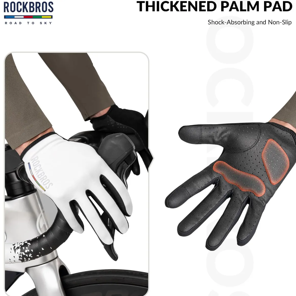 ROCKBROS Road-to-Sky Spring Summer Cycling Gloves Full Finger Touch Screen