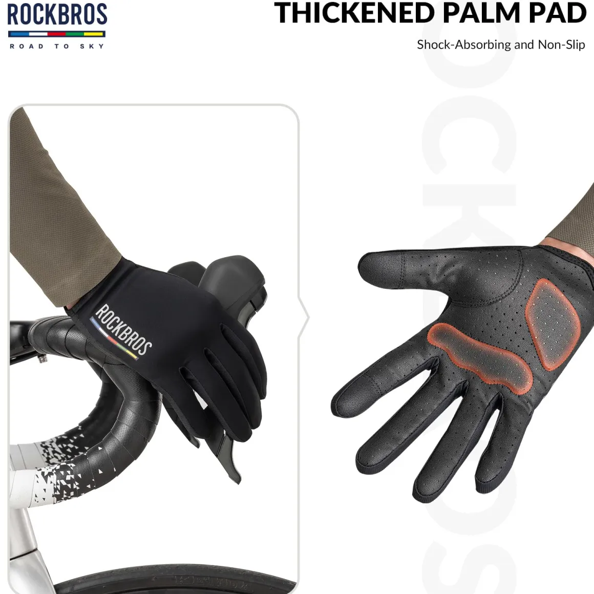 ROCKBROS Road-to-Sky Spring Summer Cycling Gloves Full Finger Touch Screen