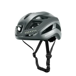 ROCKBROS Safety Warning Helmet with Built-In Lights and Adjustable Fit Electric USB