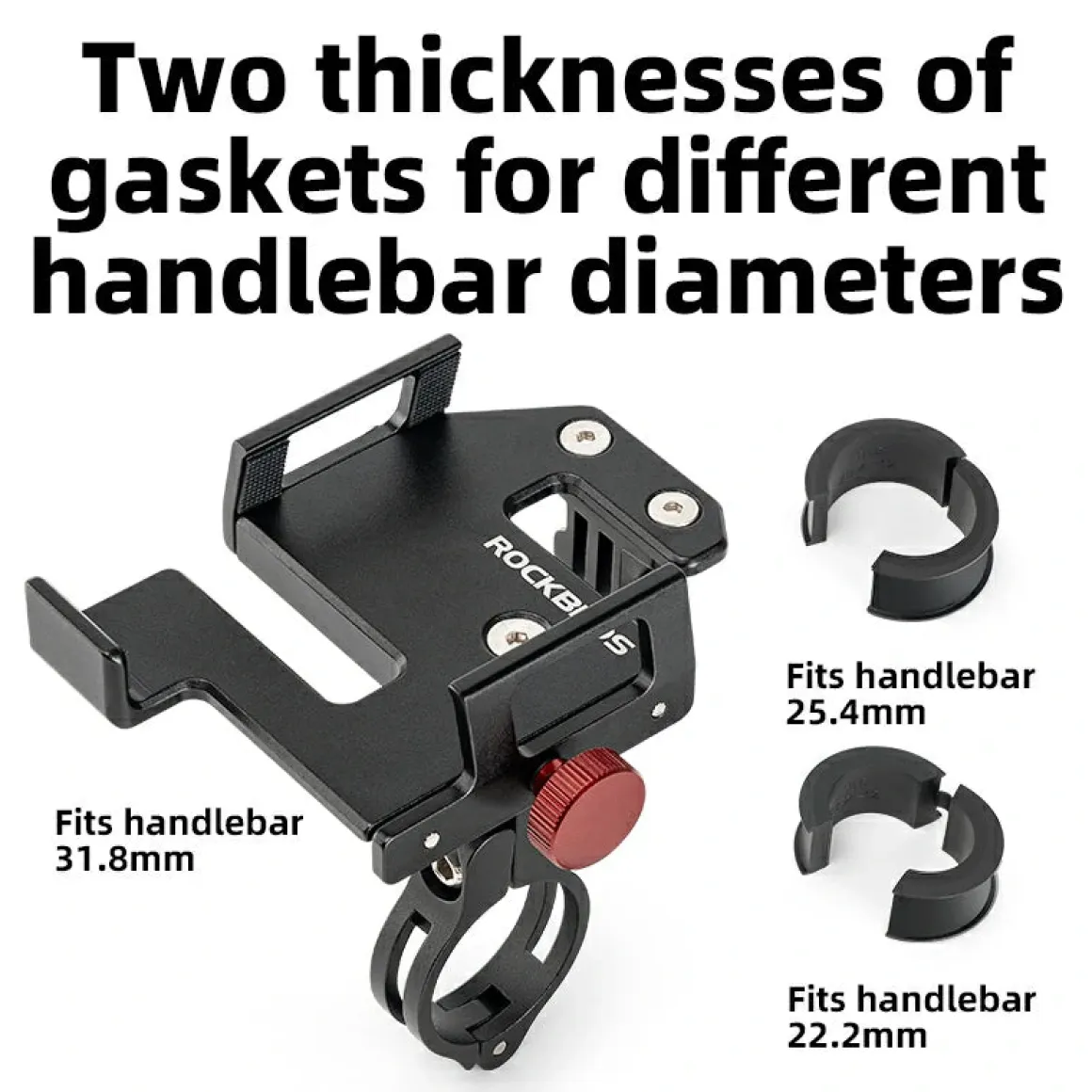 ROCKBROS S Clip Ring Bike Phone Holder for 4.7–7.09" Phones
