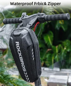 ROCKBROS Scooter Storage Bag Waterproof EVA Hard Shell Handlebar Bag for Scooters Folding Bikes