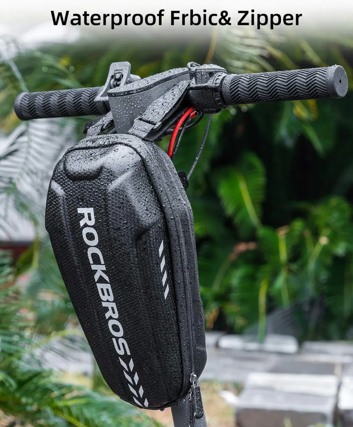 ROCKBROS Scooter Storage Bag Waterproof EVA Hard Shell Handlebar Bag for Scooters Folding Bikes