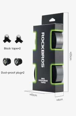 ROCKBROS Silicone PU Bicycle Handlebar Tape Soft Breathable Road Bike Tape Shock-absorption Anti-Slip Gravel Bicycle Handlebar Wrap Drop Bar Belt