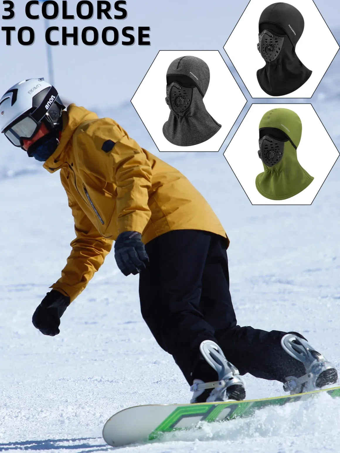ROCKBROS Ski Mask Balaclava Winter Mask for Men Baclava Cold Weather Thermal