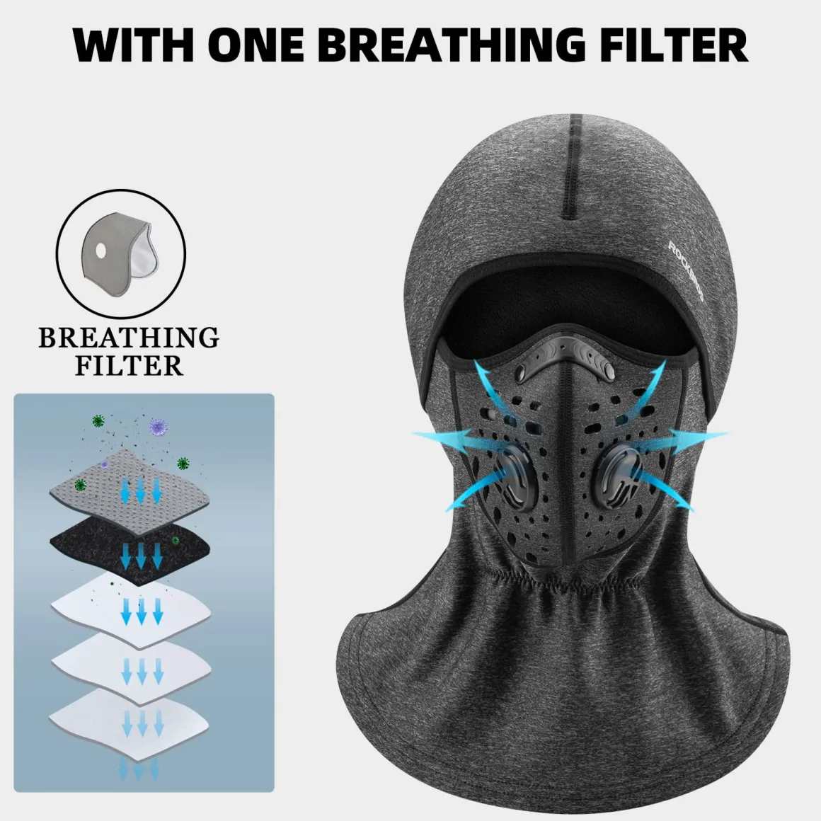 ROCKBROS Ski Mask Balaclava Winter Mask for Men Baclava Cold Weather Thermal