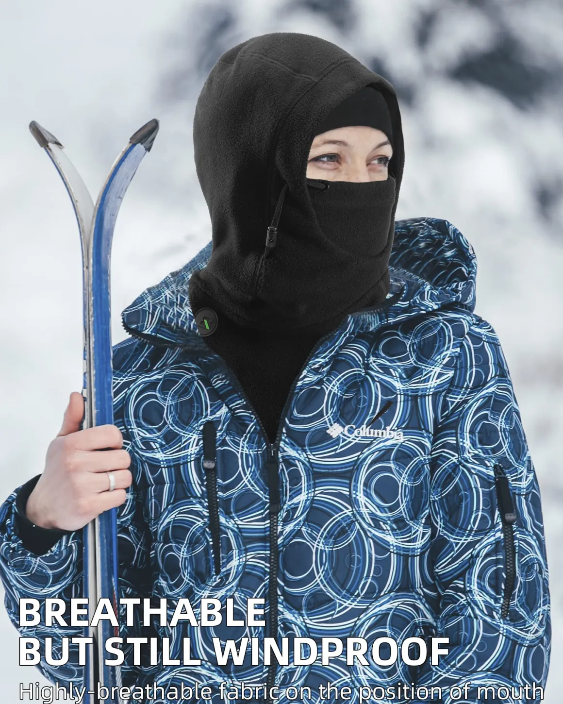 ROCKBROS Ski Mask Thermal Fleece Balaclava Winter Face Cover for Men Women
