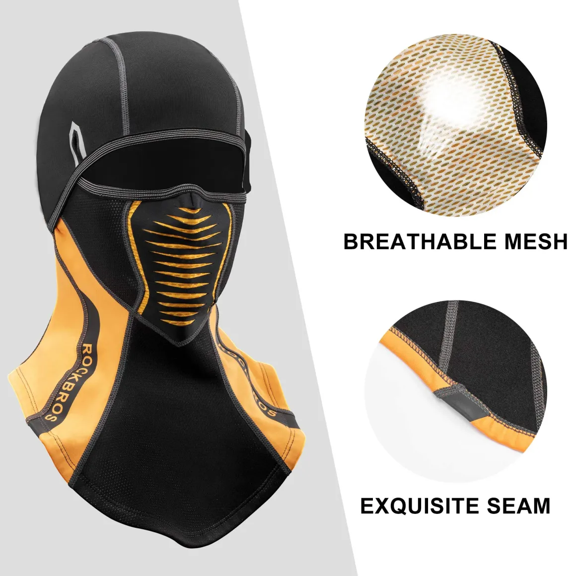 ROCKBROS Ski Mask Winter Balaclava Windproof Fleece Thermal Neck Gaiter