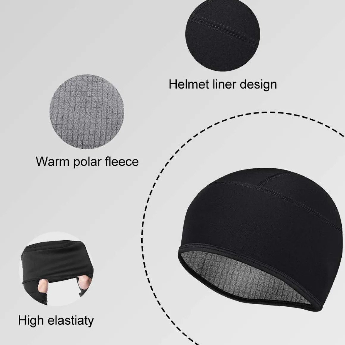 ROCKBROS Skull Cap Thermal Helmet Liner for Men Women Moisture Wicking Fits Under Helmets