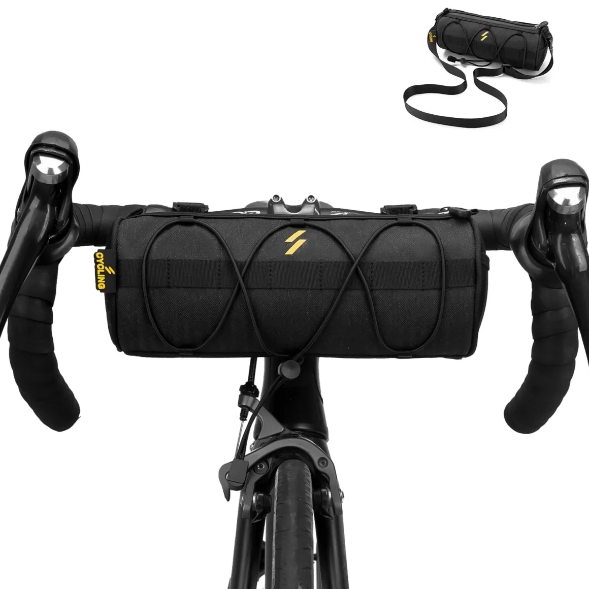 ROCKBROS Small Handlebar Bag Handy Front Bike Storage Pouch with Shoulder Strap Ideal