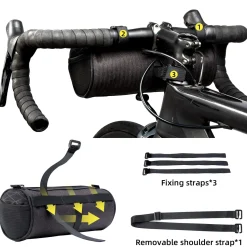 ROCKBROS Small Handlebar Bag Handy Front Bike Storage Pouch with Shoulder Strap Ideal