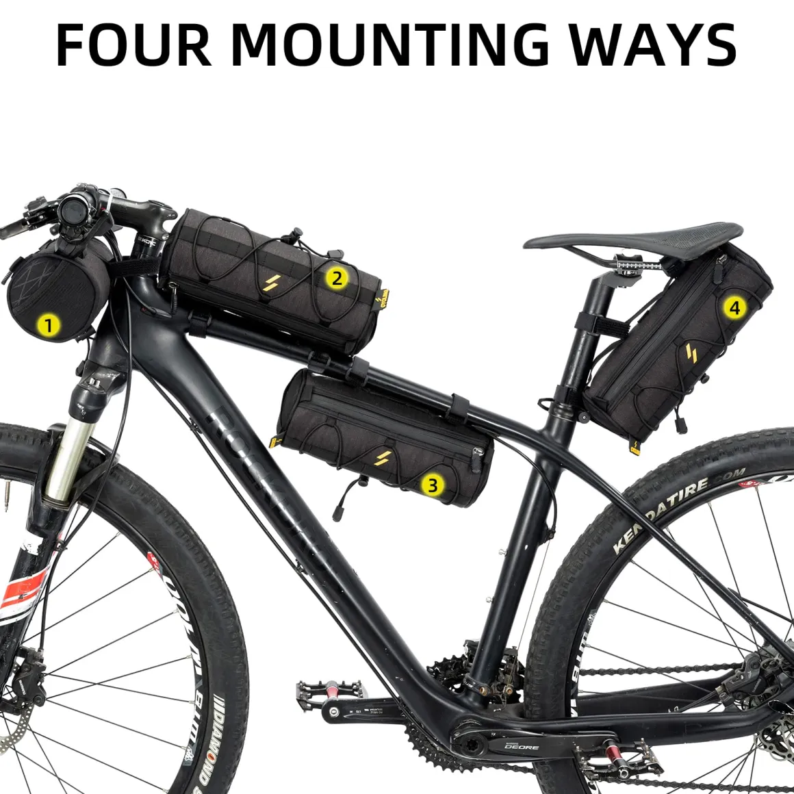 ROCKBROS Small Handlebar Bag Handy Front Bike Storage Pouch with Shoulder Strap Ideal