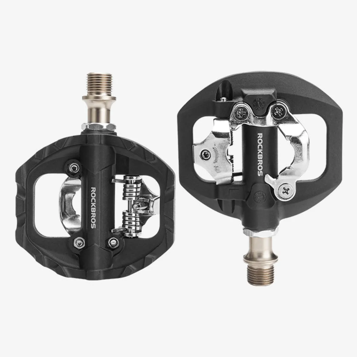 ROCKBROS SPD Dual-Purpose Bike Pedals - Compatible with Shimano MTB/Road