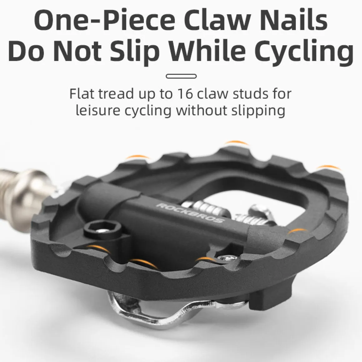 ROCKBROS SPD Dual-Purpose Bike Pedals - Compatible with Shimano MTB/Road